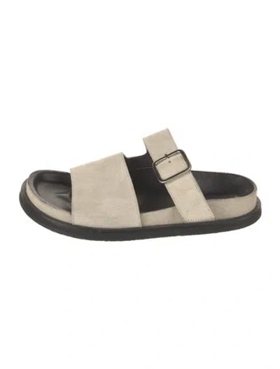 Pre-owned Studio Nicholson Suede Sandals In Neutrals