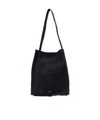 Studio Nicholson Suede Shoulder Bag In Black