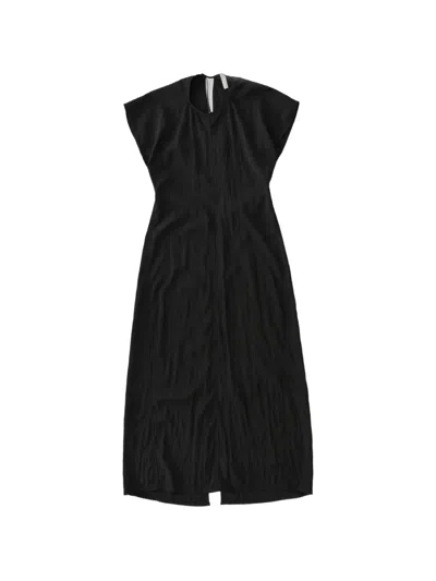 Studio Nicholson Surat Cap-sleeve Dress In Black