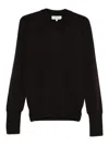 Studio Nicholson V-neck Merino-wool Sweater In Black