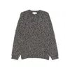 Studio Nicholson Textured Knit Long Sleeve Sweater In Gray