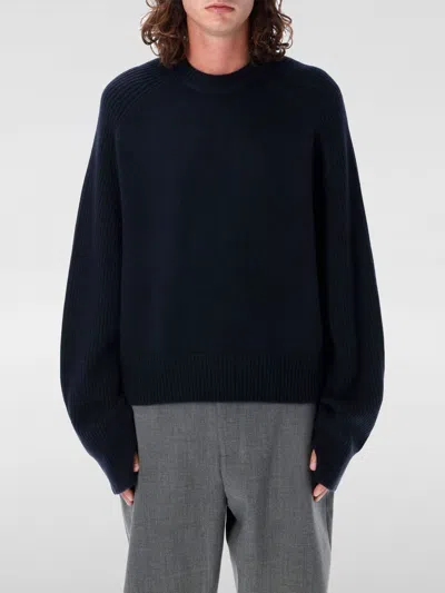 Studio Nicholson Relaxed Fit Fisherman Sweater In Navy