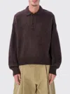 Studio Nicholson Classic Knit Sweater In Rich Brown Hue In Brown