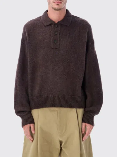 STUDIO NICHOLSON SWEATER STUDIO NICHOLSON MEN COLOR BROWN,H54107032