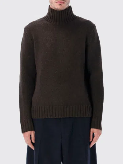 Studio Nicholson Sweater  Men Color Brown In Animal Print
