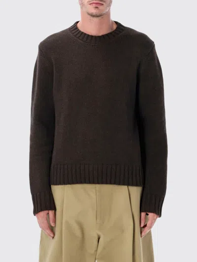 STUDIO NICHOLSON SWEATER STUDIO NICHOLSON MEN COLOR COFFEE,H54105132