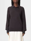 Studio Nicholson Sweater With Collar And Buttons In Brown