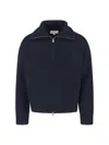 Studio Nicholson Sandos Zip Sweater In Blue