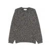 Studio Nicholson Textured Multicolour Sweater With Dynamic Pattern In Gray