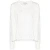 Studio Nicholson Long Sleeve Knit T-shirt With Crew Neck In White