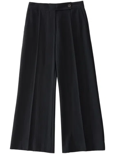 Studio Nicholson High-waisted Knee-length Shorts In Black