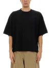 Studio Nicholson Crew Neck Oversized Fit Short Sleeves T-shirt In Black