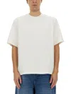 Studio Nicholson Jersey - Branded Easy Fit Ss T-shirt White Relaxed Fit T-shirt - Piu