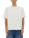 Studio Nicholson Jersey - Branded Easy Fit Ss T-shirt White Relaxed Fit T-shirt - Piu In White