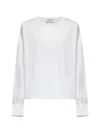 Studio Nicholson White Javelin Long Sleeve T-shirt In Optic White