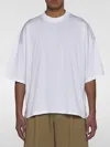 Studio Nicholson Jersey - Branded Easy Fit Ss T-shirt White Relaxed Fit T-shirt - Piu In 白色