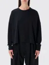 Studio Nicholson Long Sleeve Crew Neck Relaxed Top In Black