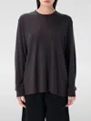 Studio Nicholson Long Sleeve Crew Neck Relaxed Fit Top In Black