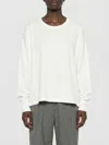 Studio Nicholson Loop Oversized Mercerized Cotton Jersey Tee In White