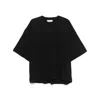 Studio Nicholson Crew Neck Oversized Fit Short Sleeves T-shirt In Black