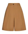Studio Nicholson Cito Cotton Shorts In Brown