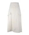 Studio Nicholson Tailored Patch Pocket Skirt In White