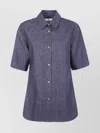 Studio Nicholson Tailored Shirt With Back Yoke And Collared Neck In Blue