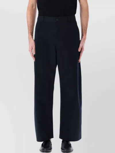 Studio Nicholson Tailored Trouser With Functional Pockets And Loops In Darkest Navy