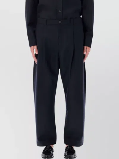 Studio Nicholson Tucked Front Pants With Tailored Silhouette In Black
