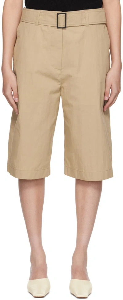 Studio Nicholson Tan Calvi Shorts In Corn