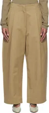 Studio Nicholson Tan Dordoni Trousers In Tan