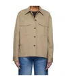 Studio Nicholson Tan Military Overshirt In Nude