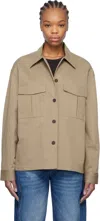 Studio Nicholson Tan Military Overshirt In Parcel