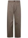 Studio Nicholson Taupe Brown Side Slit Pocket Trousers In Grey