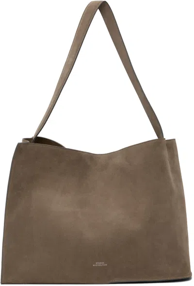 Studio Nicholson Taupe Doublet Suede Tote In Clay