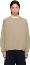 Studio Nicholson Taupe Kami Sweater In Fawn
