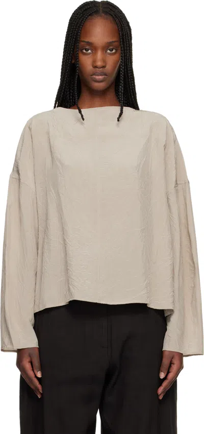 Studio Nicholson Taupe Lau Blouse In Neutral