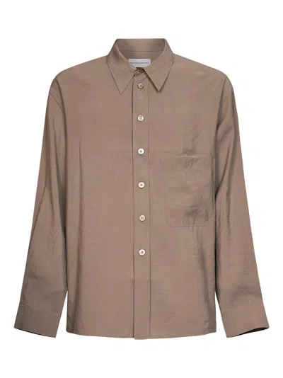 Studio Nicholson Taupe Modal Blend Emper Shirt In Neutral