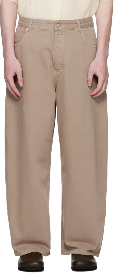 Studio Nicholson Taupe Paolo Jeans In Brown