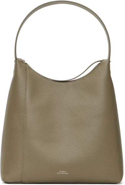 Studio Nicholson Taupe Type 1 Leather Tote In Elephant