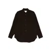 Studio Nicholson Textured Button-down Shirt In Brown