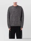 Studio Nicholson Textured Multicolour Sweater With Dynamic Pattern In Gray