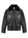Studio Nicholson Textured-leather Jacket In Black