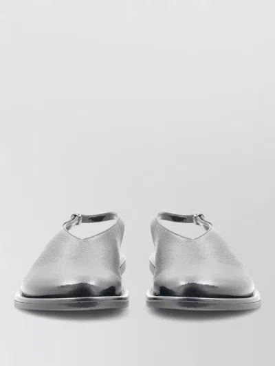 Studio Nicholson Textured Leather Sandals Open Toe Slingback In Multi