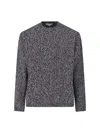 Studio Nicholson Textured Multicolour Sweater With Dynamic Pattern In Gray