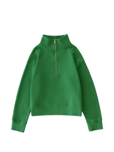 Studio Nicholson Thalen Half-zip Sweater In Green