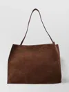 Studio Nicholson The Reflection Suede Shoulder Tote In Brown