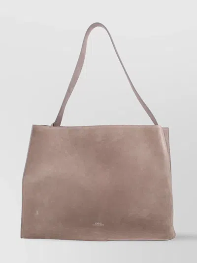 Studio Nicholson The Reflection Suede Tote Bag In Neutrals