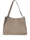 Studio Nicholson Suede Leather Tote Bag With Single Shoulder Strap In Grey
