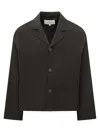 Studio Nicholson Three-button Blazer With Revers In Black